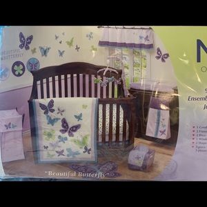 “Beautiful Butterfly” 9- piece Crib Bedding Set